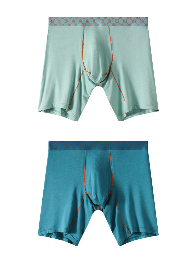 2 Pack Men's Stretch Fabric Full Coverage Anti-Chafing Soft Midway Briefs