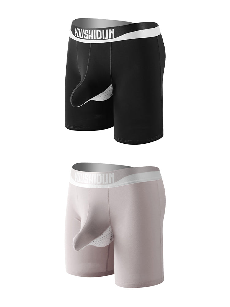 2 Pack Men's Supportive Separated Pouch Ultra-Soft Anti-Chafing Midway Briefs